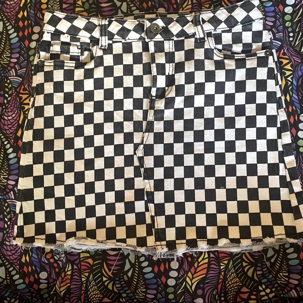 NWOT Steve Madden Girls Checkered Skirt Size 14